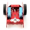 Rotes Fahrgestell 2WD 2-Rad-Roboterfahrgestell aus Metall mit Motorantrieb - zdjęcie 3