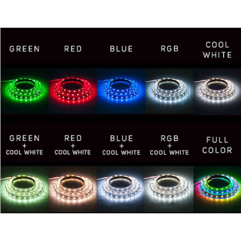 RGBW LED-Streifen SK6812 - digital, adressiert - IP65 144 LED / m, 43,2 W / m, 5 V - 1 m