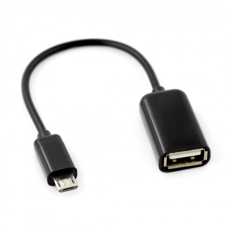 OTG-Host-USB-Kabel – microUSB – schwarz – 12 cm