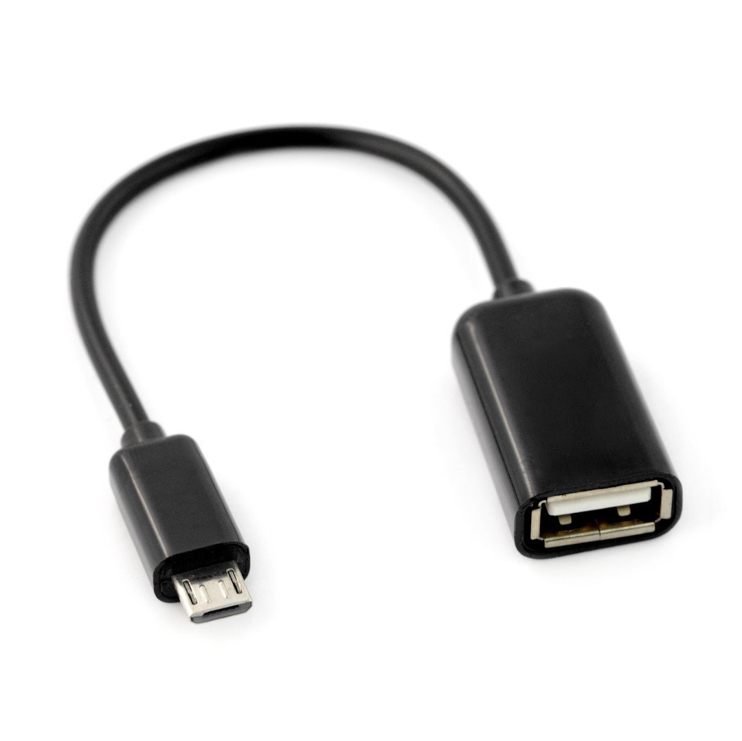 OTG-Host-USB-Kabel – microUSB – schwarz – 12 cm