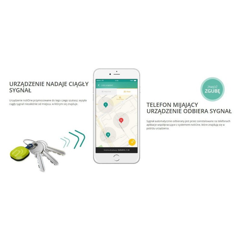 NotiOne Play - Bluetooth-Ortungsgerät mit Summer und Taste - schwarz