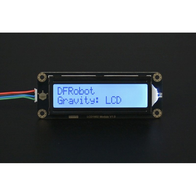 DFRobot Gravity - 2x16 I2C LCD-Display - grau - für Arduino