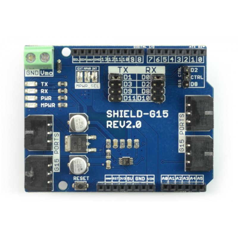 Cytron G15 Shield - 4-Kanal UART 15V / 5A Servotreiber - für Arduino