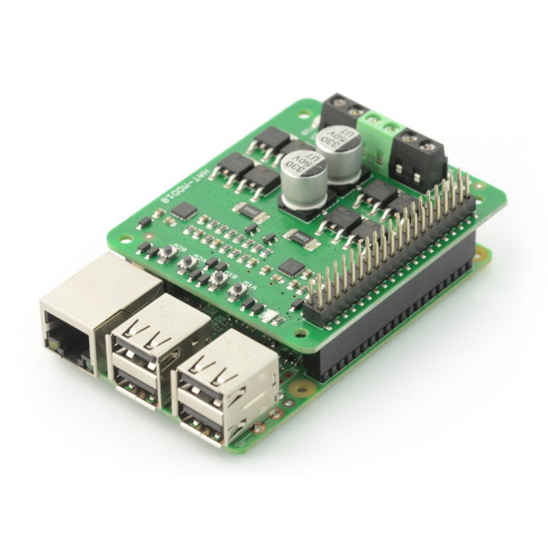 Cytron HAT-MDD10 - Zweikanaltreiber für DC 24V / 10A Motoren für Raspberry Pi