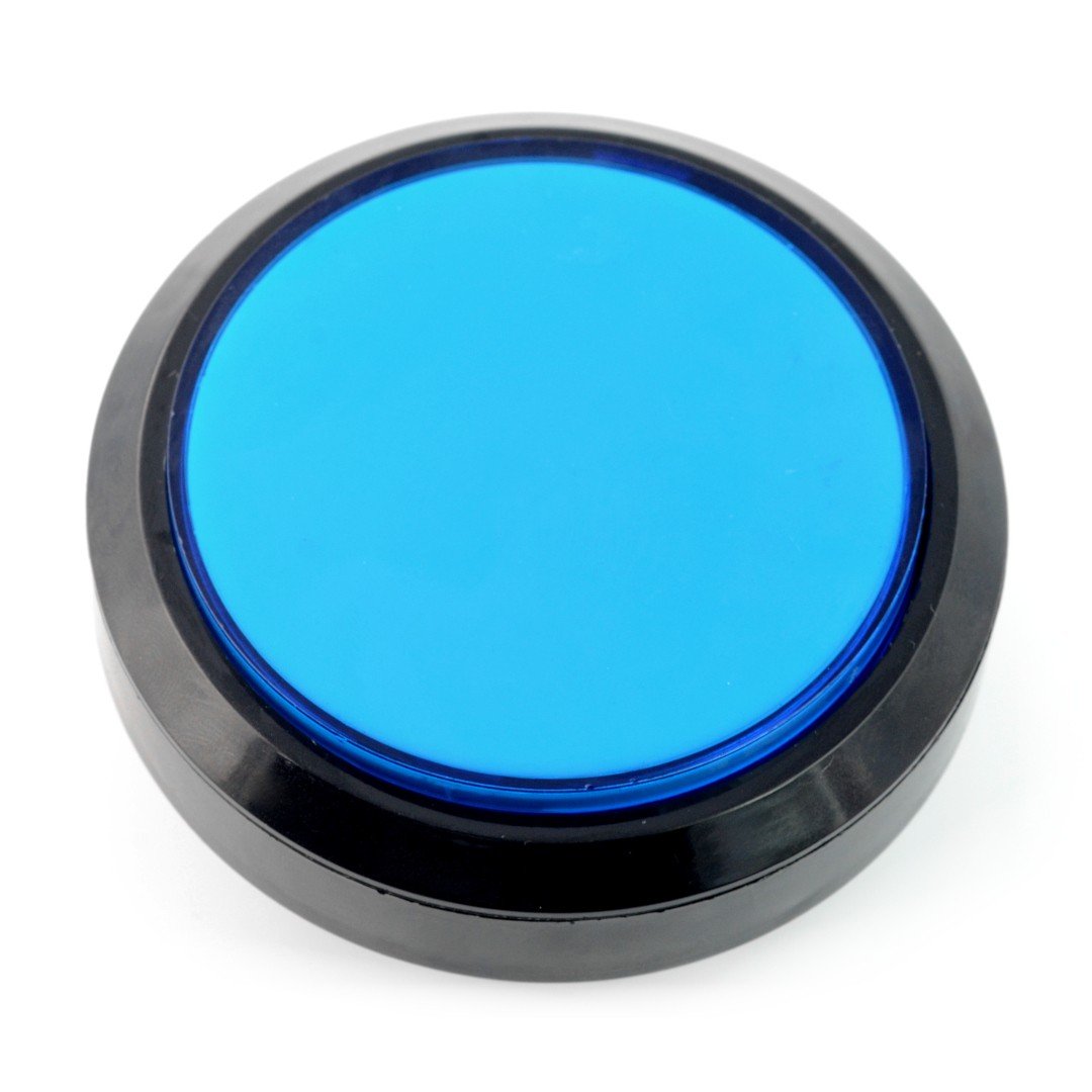 Druckknopf 10cm - blau - flach