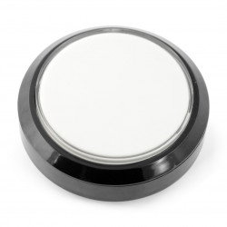 Push button 10cm - weiß - flach