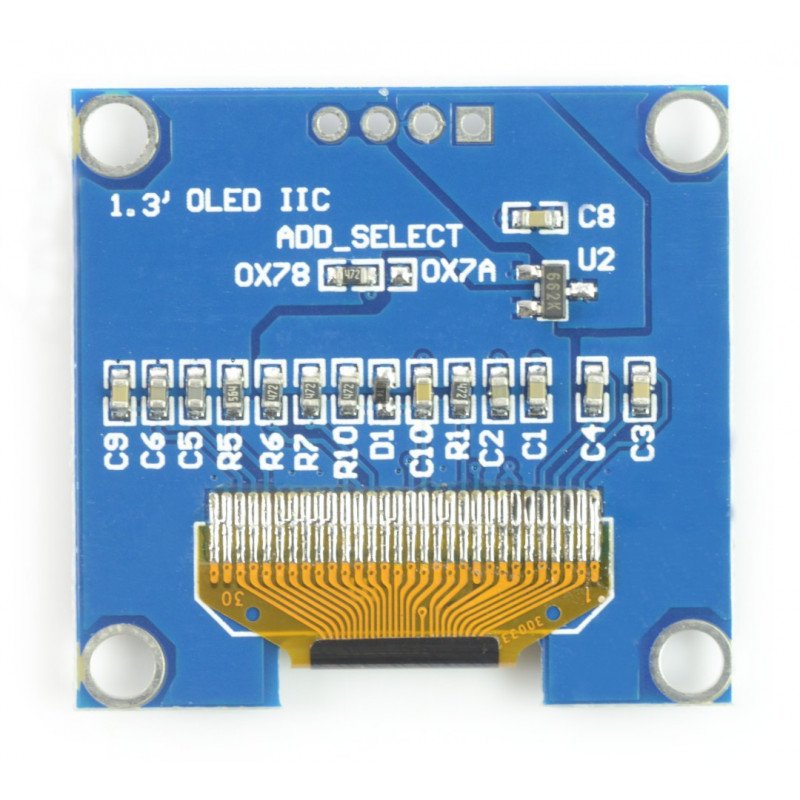 OLED-Display, blaue Grafik, 1,3 '' 128x64px I2C v2