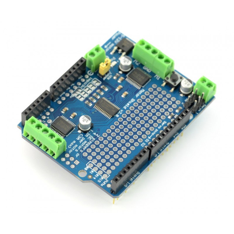 L293D - Treiber für Gleichstrommotoren, Schrittmotoren und Servos - 12 V / 1,2 A - Schild für Arduino
