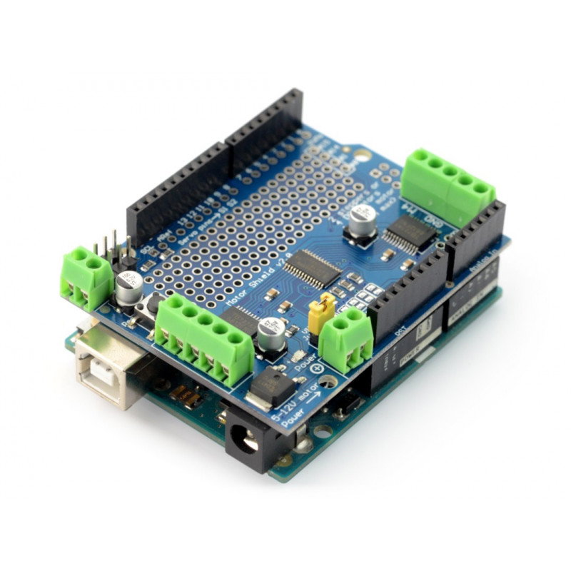 L293D - Treiber für Gleichstrommotoren, Schrittmotoren und Servos - 12 V / 1,2 A - Schild für Arduino