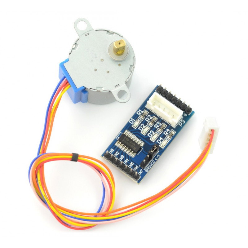 Schrittmotor mit Getriebe 28BYJ-48 5V / 0,1A / 0,03Nm mit ULN2003 Treiber
