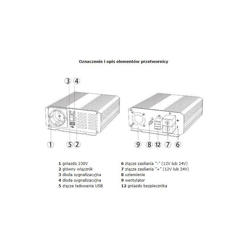 AZO Digital 12 VDC / 230 VAC SINUS IPS-1200S 1200W Spannungswandler