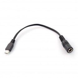 Adapter 5,5 / 2,5-mm-Buchse - Micro-USB-Stecker - mit einem 16-cm-Kabel