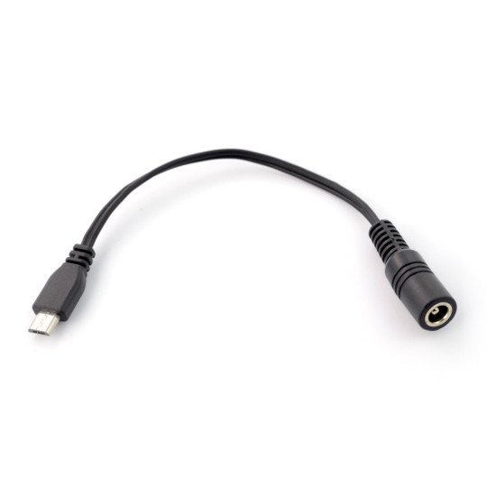 Adapter 5,5 / 2,5-mm-Buchse - Micro-USB-Stecker - mit einem 17-cm-Kabel