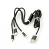 3in1 USB Typ A Kabel auf Micro USB, Lightning, USB Typ C - zdjęcie 2