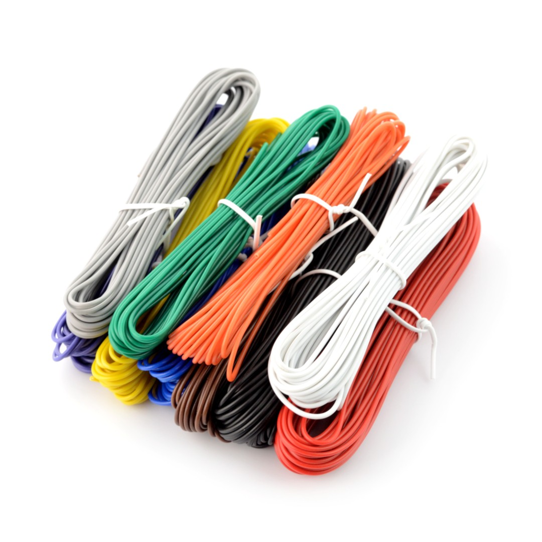 Velleman K / MOW - Satz PVC-Drahtkabel / verseilt - 10 Farben - 60 m