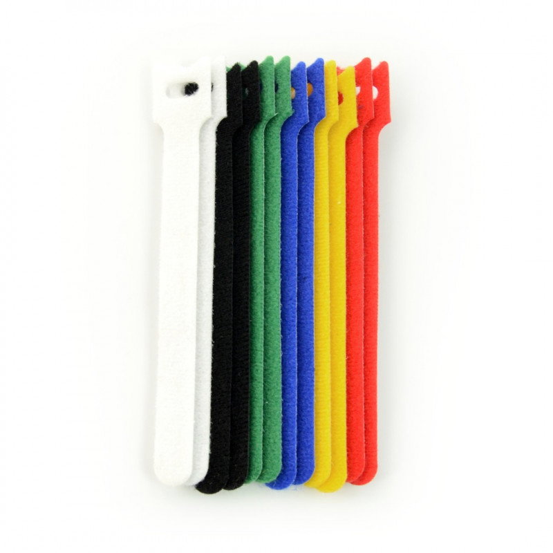 Kabelorganizer - Klettverschluss 12mm x 15cm - verschiedene Farben - 12 Stk