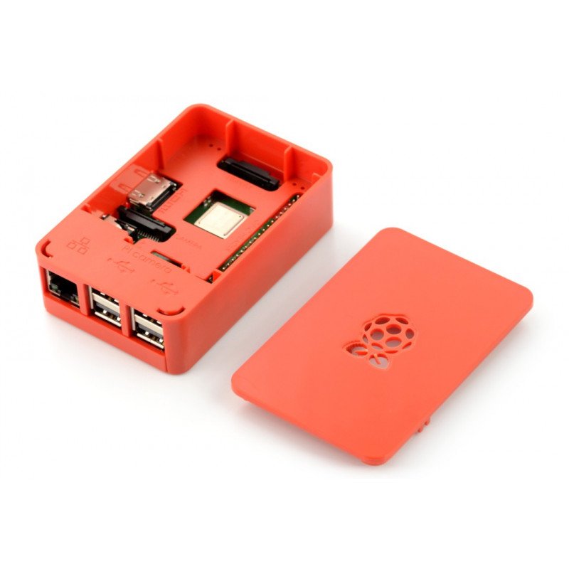 Raspberry Pi Model 3B+ / 3B / 2B RS Pro Plus Gehäuse – rot mit einer Abdeckung