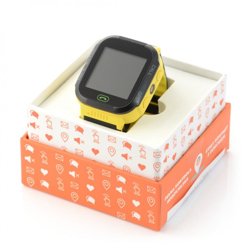 Watch Phone Go-Uhr mit GPS-Ortungsgerät ART AW-K2 – gelb