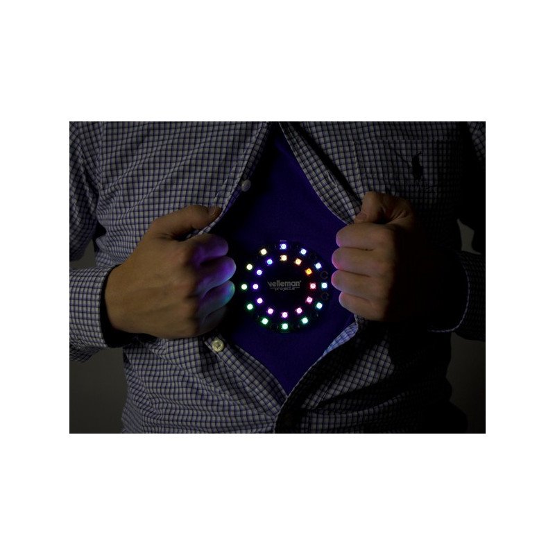 BrightDot - Entwicklungsboard für smarte Kleidung mit 24 RGB-LEDs
