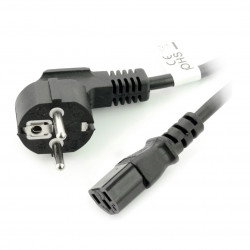 CEE 7/7 - IEC 320 C13 10 m VDE Netzkabel - schwarz