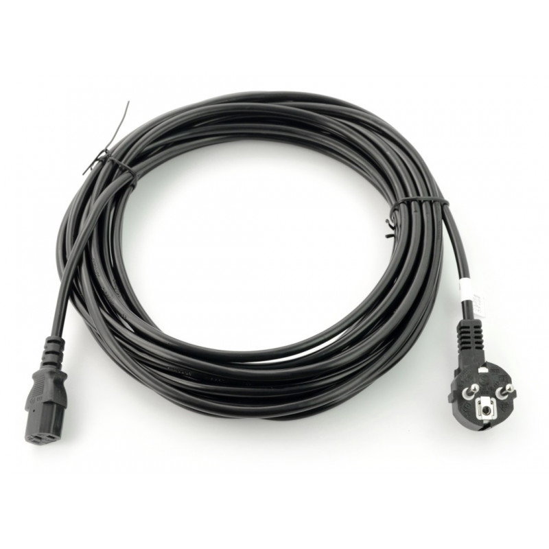 CEE 7/7 - IEC 320 C13 10 m VDE Netzkabel - schwarz