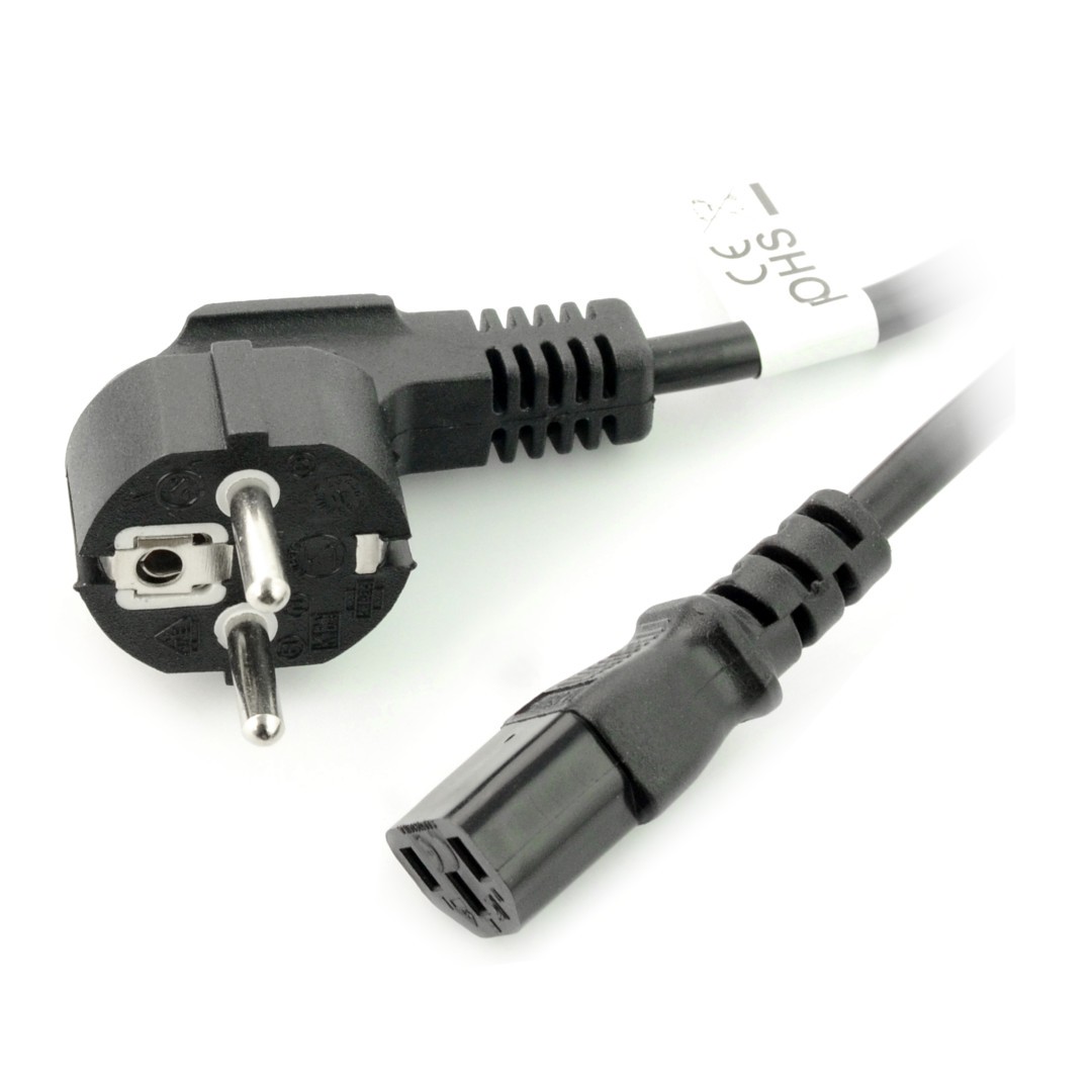Netzkabel CEE 7/7 - IEC 320 C13 1,8 m VDE gerade - schwarz