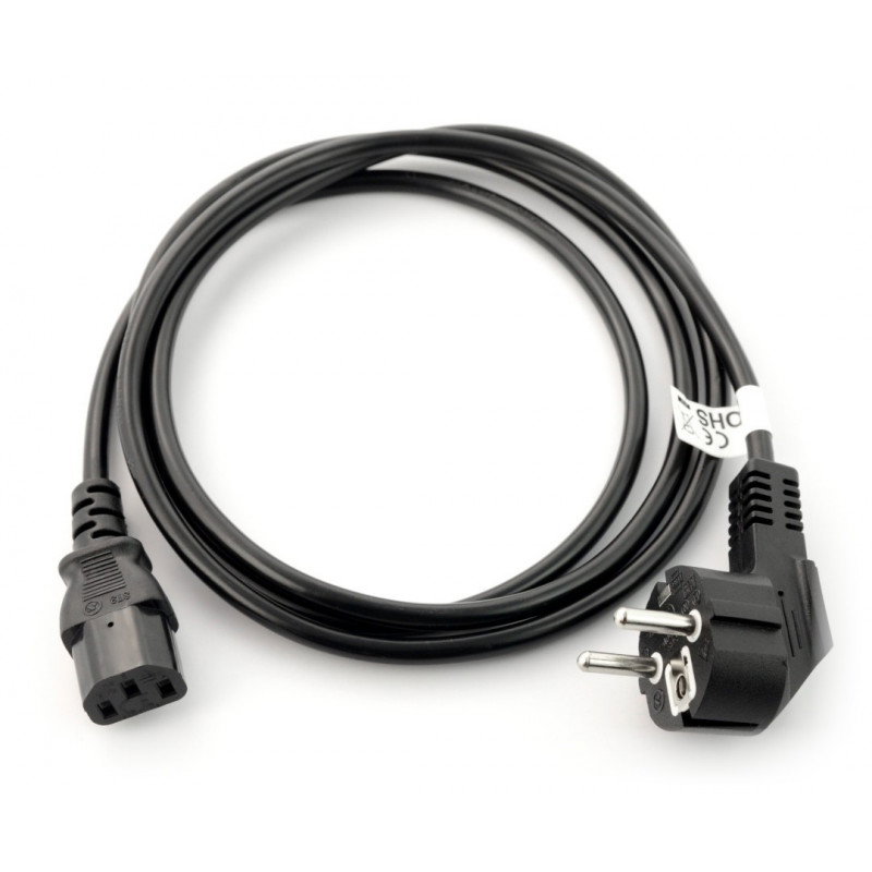 Netzkabel CEE 7/7 - IEC 320 C13 1,8 m VDE gerade - schwarz
