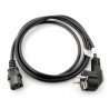 Netzkabel CEE 7/7 - IEC 320 C13 1,8 m VDE gerade - schwarz - zdjęcie 2