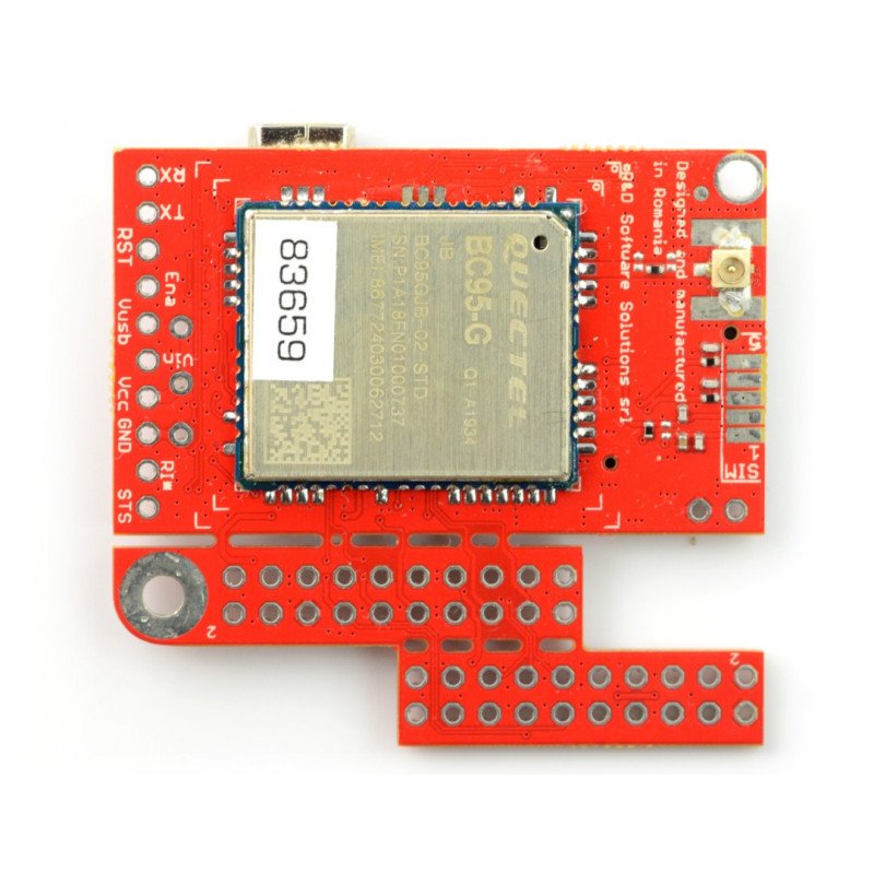 GSM LTE NB IoT-Modul – u-GSM-Schild v2.19 BC95G – für Arduino und Raspberry Pi – u.FL-Anschluss