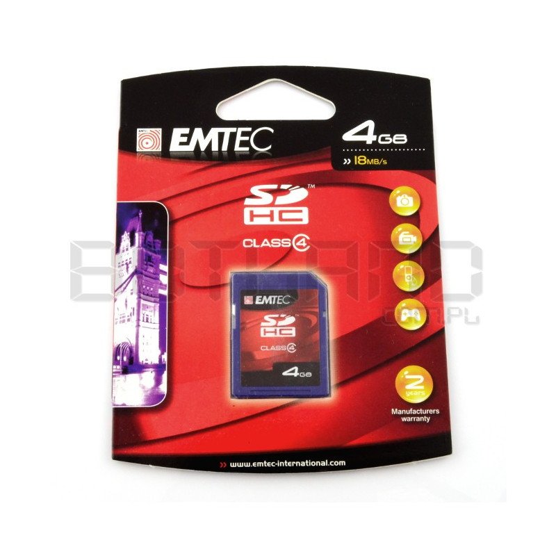 Emtec SDHC SD 4GB Klasse 4 Speicherkarte