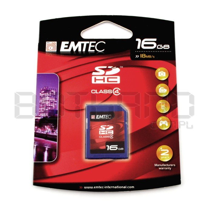 Emtec SDHC SD 16GB Klasse 4 Speicherkarte