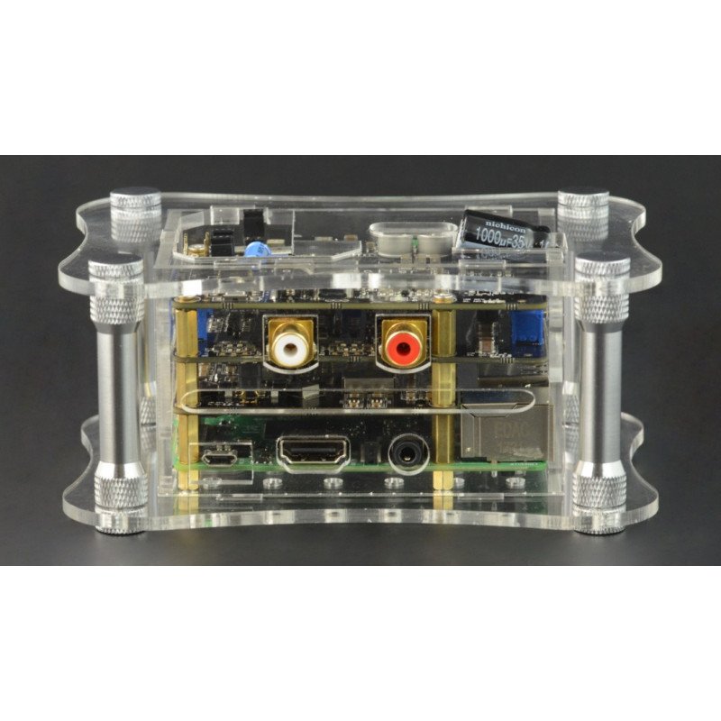 Gehäuse für Raspberry Pi 3B+ / 3B / 2B und Katana DAC - transparent