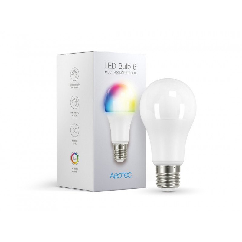 Aeotec LED Bulb 6 Multi-Color - LED-Leuchtmittel E27 - mehrfarbig