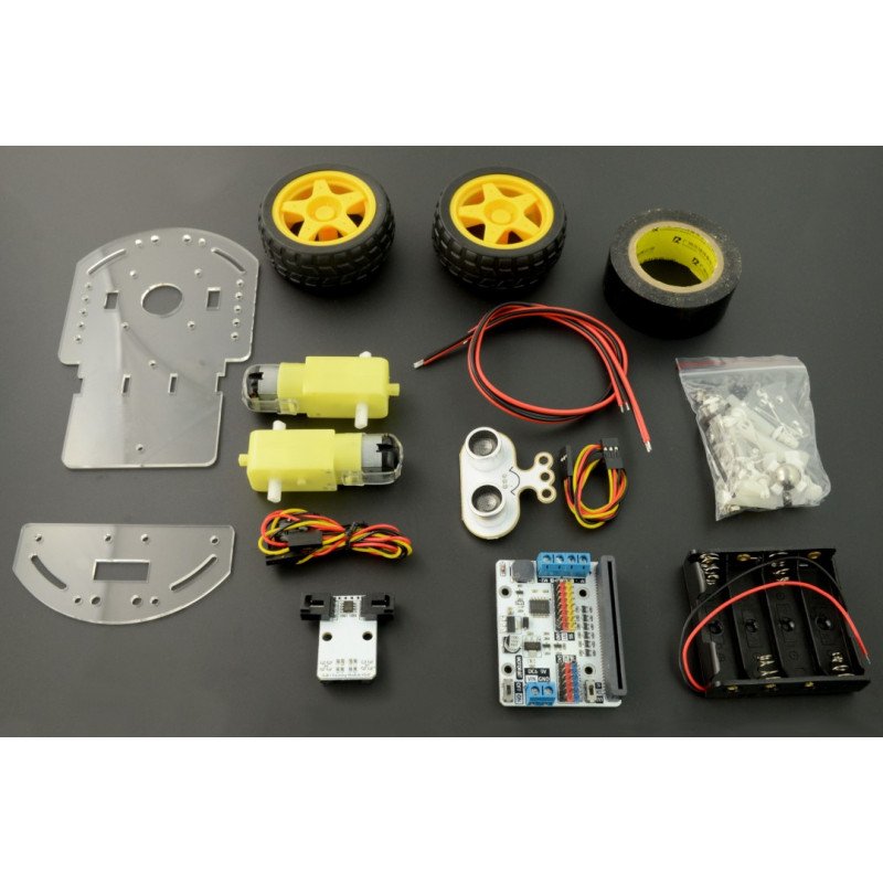 ElecFreaks Motor: bit Car - Bausatz zum Bau eines smarten Autos - transparent