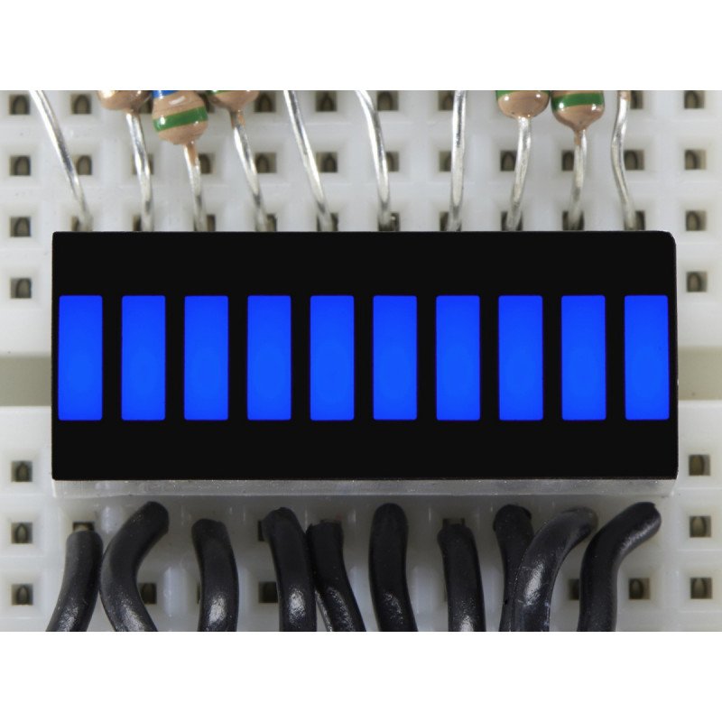 LED-Anzeigelineal - 10 Segmente - blau