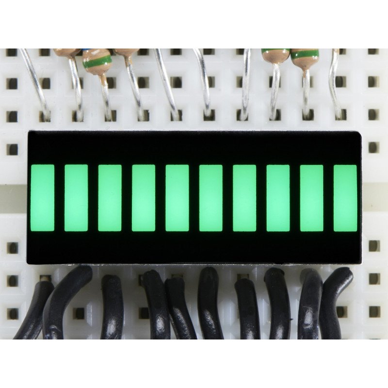 LED-Anzeigelineal - 10 Segmente - grün