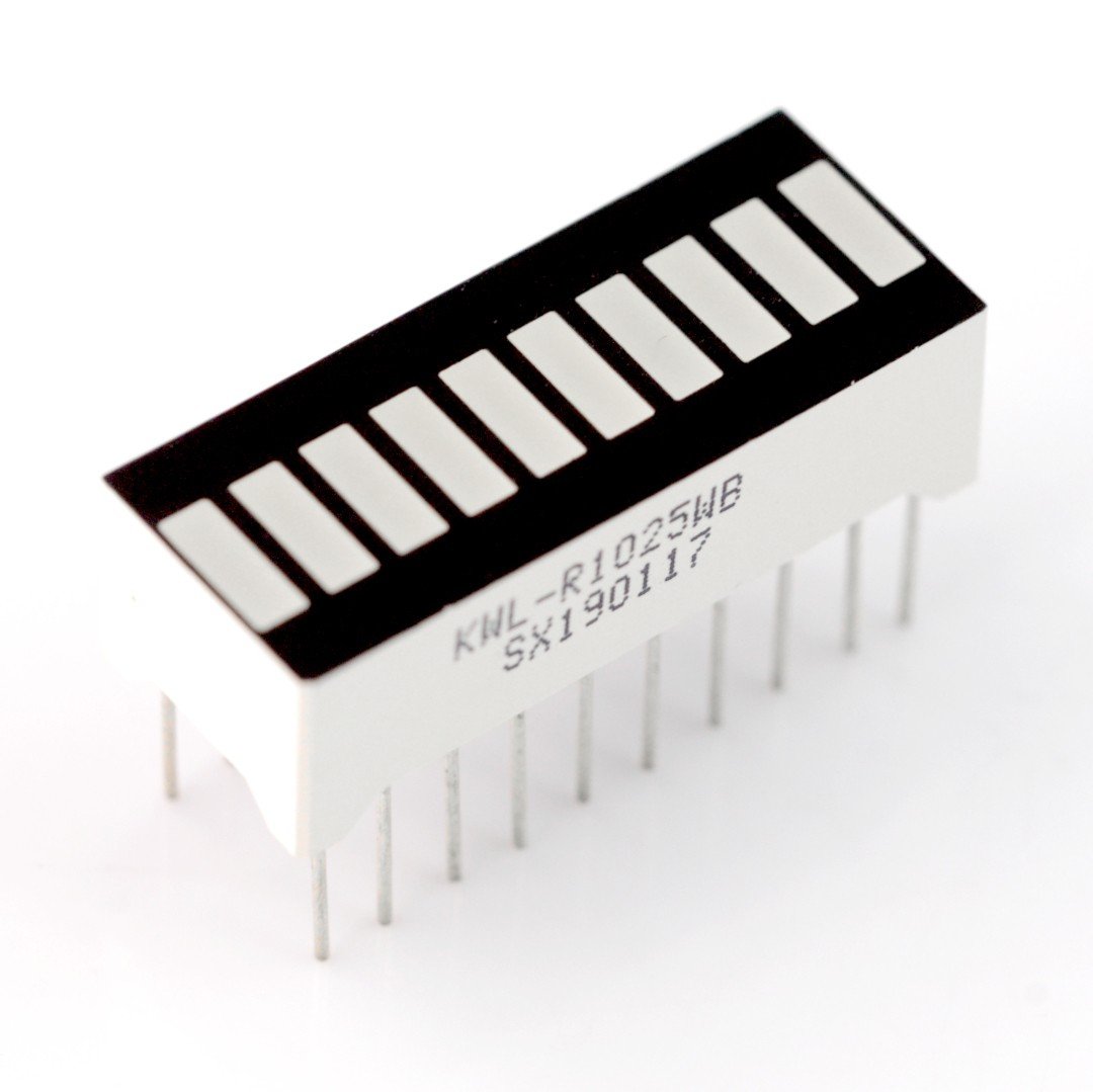 LED-Anzeigelineal - 10 Segmente - weiß