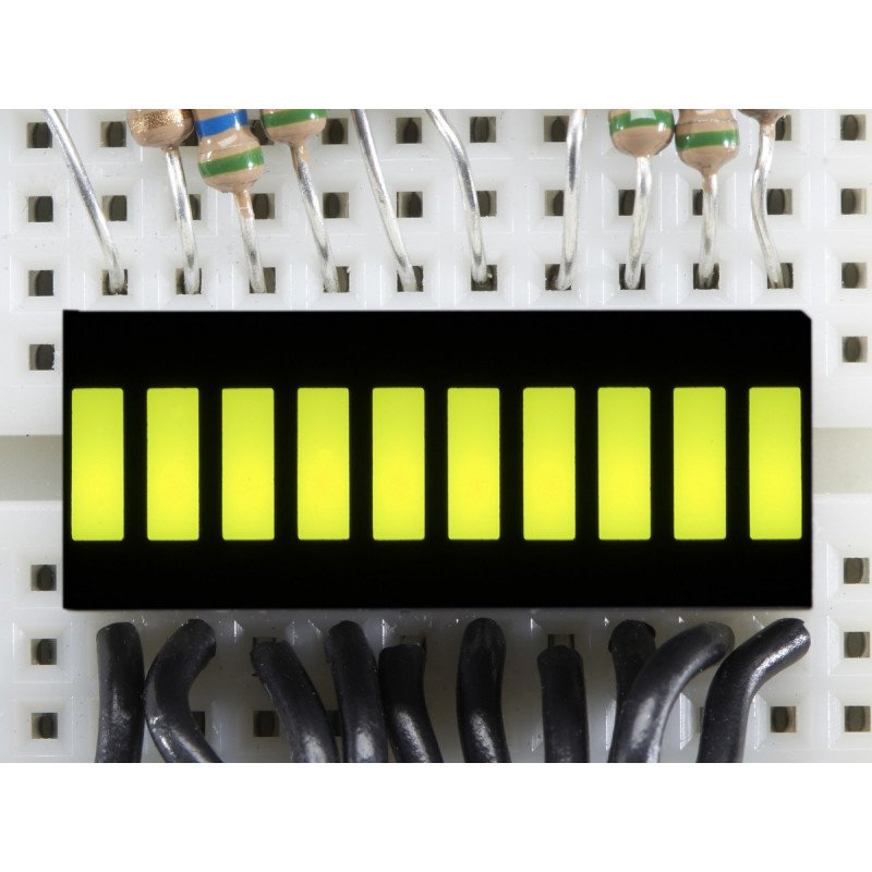 LED-Anzeigelineal - 10 Segmente - gelb