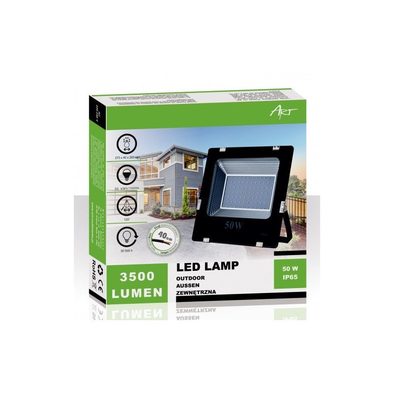 LED ART Außenlampe, 50W, IP65, AC230V, 4000K - naturweiß