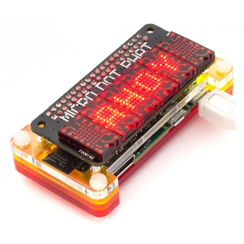 PiMoroni Micro Dot pHAT - 6-Zeichen 5x7 LED-Matrix - Overlay für Raspberry Pi - rot