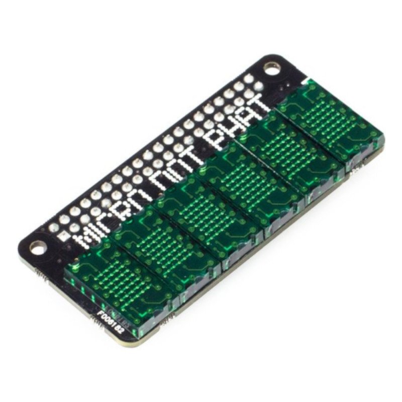 PiMoroni Micro Dot pHAT - 6 5x7 LED-Arrays - Overlay für Raspberry Pi - grün