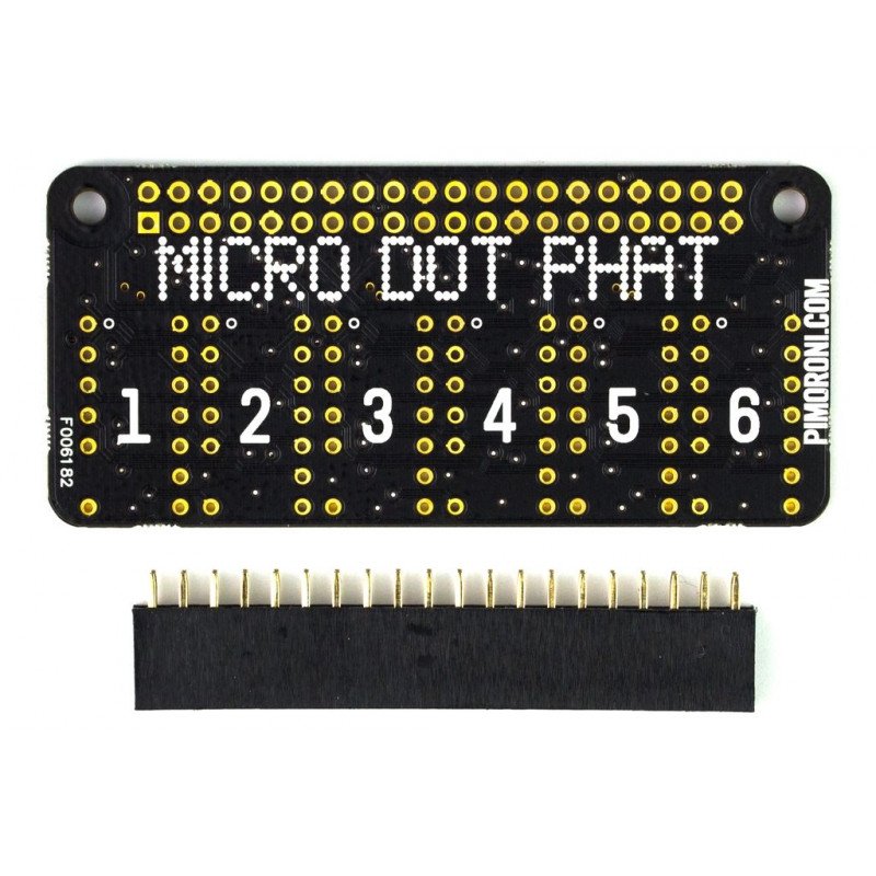 PiMoroni Micro Dot pHAT - 6 5x7 LED-Arrays - Overlay für Raspberry Pi - grün