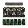 PiMoroni Micro Dot pHAT - 6 5x7 LED-Arrays - Overlay für Raspberry Pi - grün - zdjęcie 3