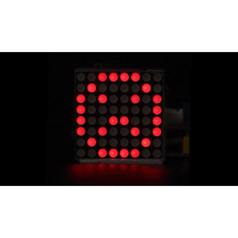 Grove Red LED-Matrix mit Treiber - 38 x 38 mm LED-Matrix - rot + HT16K33-Treiber