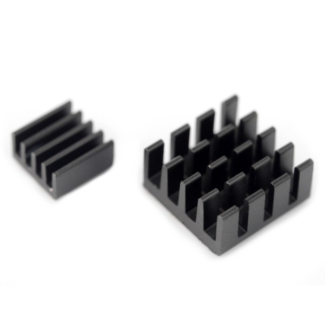 Set aus 2 Kühlkörpern mit Wärmeleitband - schwarz