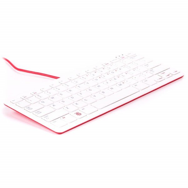 Himbeer-Pi-Tastatur - rot und weiß