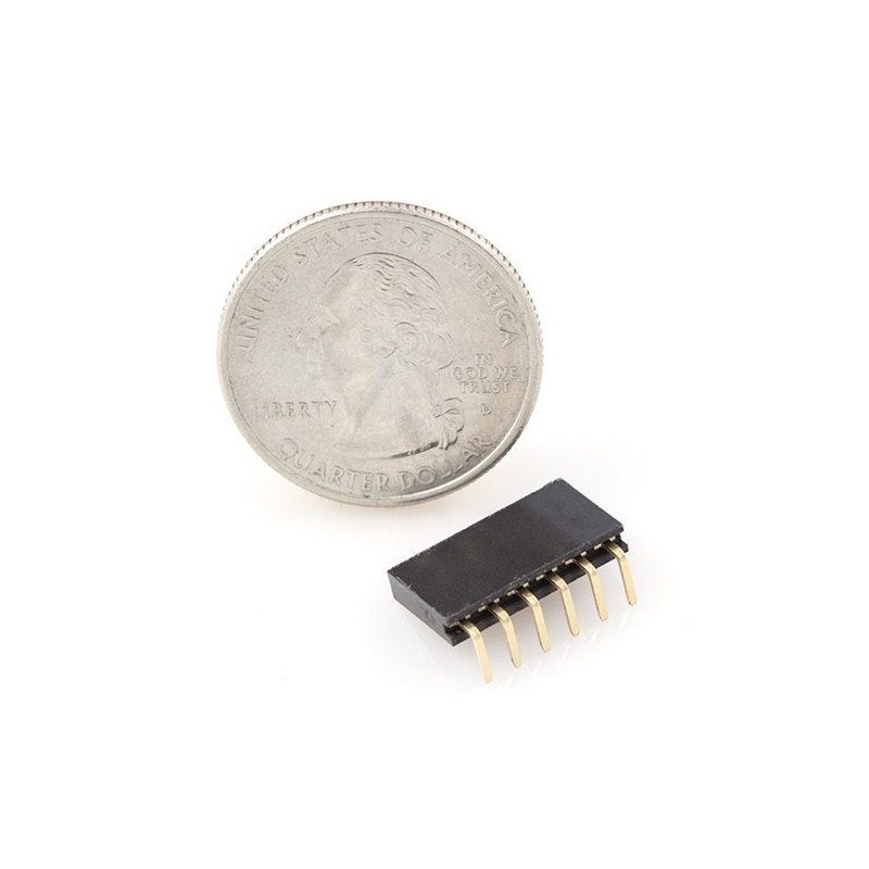 Winkeldose 1x6pol, 2,54mm Raster - 5St.
