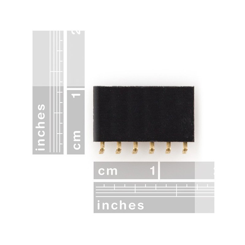 Winkeldose 1x6pol, 2,54mm Raster - 5St.