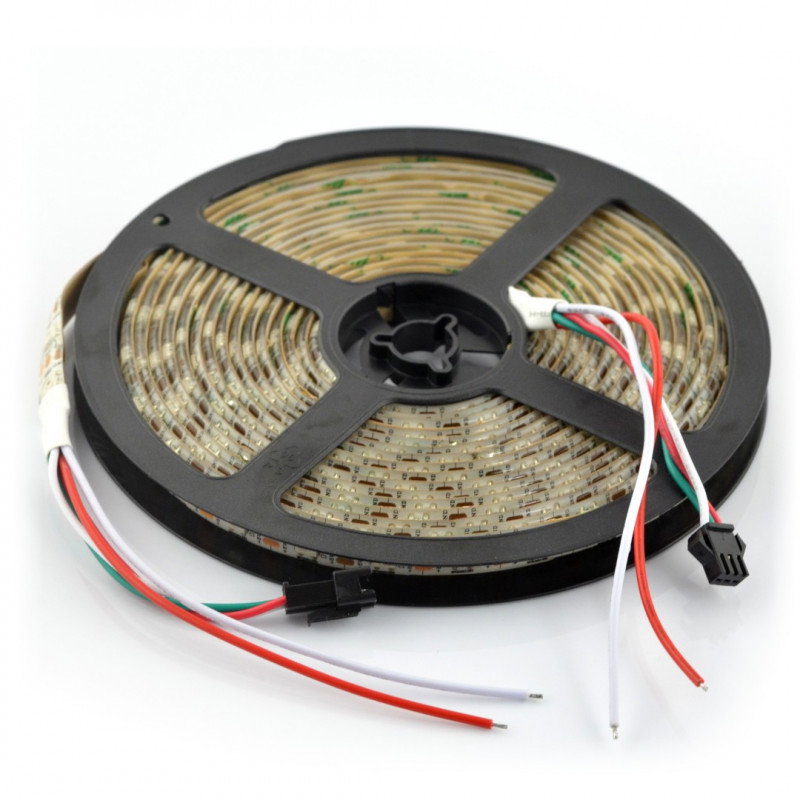 RGB-LED-Streifen WS2812 IP65 60 Dioden / m, 18 W / m, 5 V - 5 m