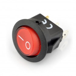 Schalter ON-OFF IRS-101-8C / D - 12VDC / 20A mit Hintergrundbeleuchtung - rot